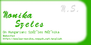 monika szeles business card